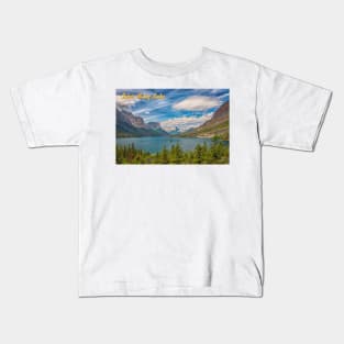 St. Mary Lake along Going-to-the-Sun Road Kids T-Shirt